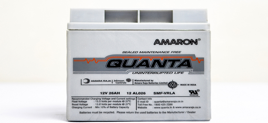 26 AH Amaron Quanta FTA Batteries