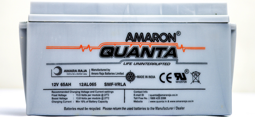 65 AH Amaron Quanta FTA Batteries